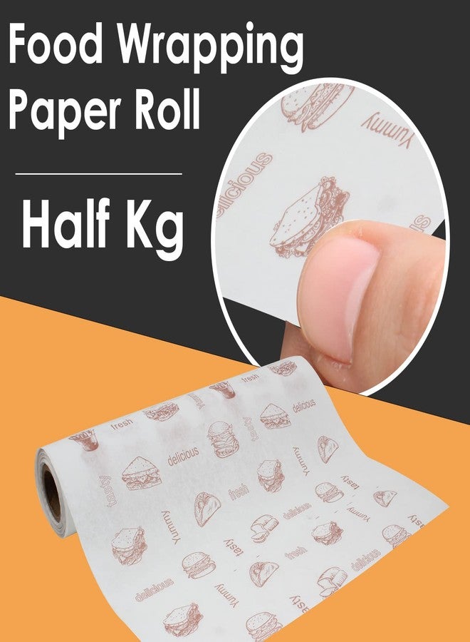 BREEZE Food Wrapping Paper Elegant Design with Grease Resistant Material Ideal for Parties, Picnics & Daily Dining Purpose (500g Pack) - Image 2